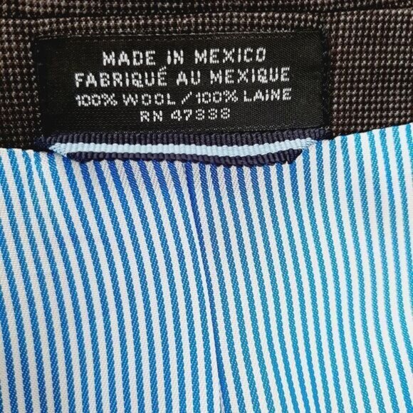 TOMMY HILFIGER 100% Wool Blazer Jacket Pin-Stripe Gray Men's Sz 42 L - Picture 13 of 14